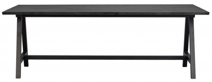 Eettafel \'Carradale\' 220x100cm - Zwart/A-poot in de groep Meubels / Tafels / Eettafel bij Reforma (120327)