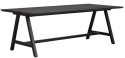 Eettafel \'Carradale\' 220x100cm - Zwart/A-poot
