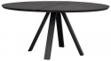 Eettafel \'Carradale\' Rond 150cm - Zwart/V-poot