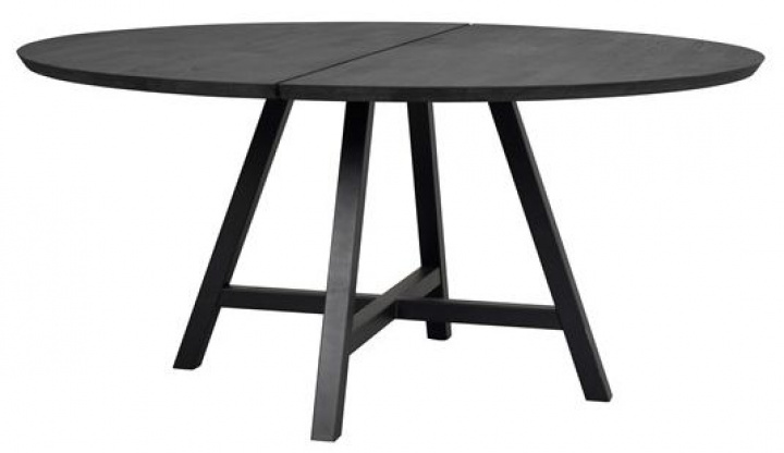 Eettafel \'Carradale\' Rond 150cm - Zwart/X-poot in de groep Meubels / Tafels / Ronde eettafels bij Reforma (120329)