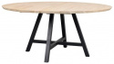 Eettafel \'Carradale\' Rond 150cm - Witgepigmenteerd/X-poot