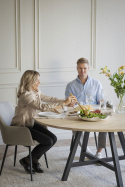 Eettafel \'Carradale\' Rond 150cm - Witgepigmenteerd/X-poot