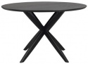 Eettafel \'Calverton\' Rond 120cm - Zwart