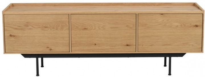 Tv-Meubel \'Brewerton\' - Eik/Zwart in de groep Meubels / Planken & opslag / TV-Meubels bij Reforma (120702)