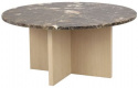 Salontafel \'Brooksville\' Rond 90cm - Bruin/Witgepigmenteerd