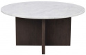 Salontafel \'Brooksville\' Rond 90cm - Wit/Bruin