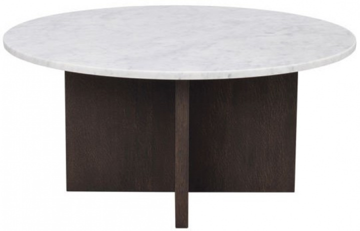Salontafel \'Brooksville\' Rond 90cm - Wit/Bruin in de groep Meubels / Tafels / Salontafels bij Reforma (120787)