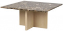 Salontafel \'Brooksville\' 90x90cm - Bruin/Witgepigmenteerd
