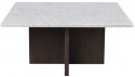 Salontafel \'Brooksville\' 90x90cm - Wit/Bruin
