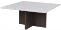 Salontafel \'Brooksville\' 90x90cm - Wit/Bruin
