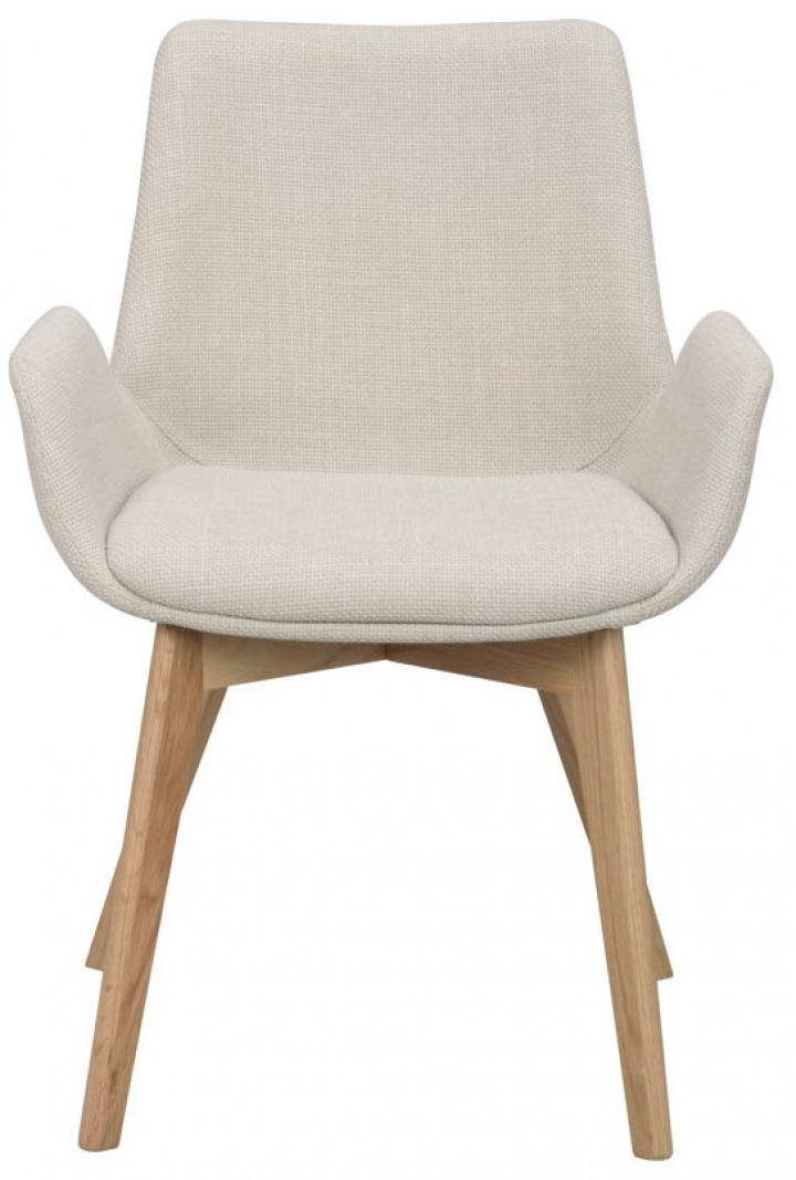 Fauteuil \'Drimsdale\' - Beige/Eiken in de groep Meubels / Zitmeubels / Stoelen bij Reforma (120804)