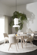 Eettafel \'Taransay\' Rond 125cm - Beige/Witgepigmenteerd