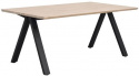 Eettafel \'Carradale\' 170x100cm - Witgepigmenteerd/V-poot