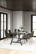 Eettafel \'Carradale\' 170x100cm - Zwart/A-poot