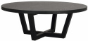 Salontafel \'Boxford\' Rond 110cm - Zwart eik