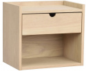 Nachtkastje/Wandplank \'Hillmond\' - Licht eik