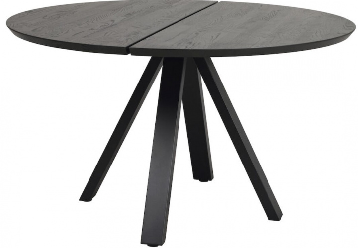 Eettafel \'Carradale\' Rond 130cm - Zwart/V-poot in de groep Meubels bij Reforma (121217)