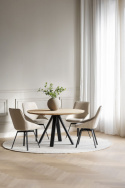 Eettafel \'Carradale\' Rond 130cm - Eik/V-poot