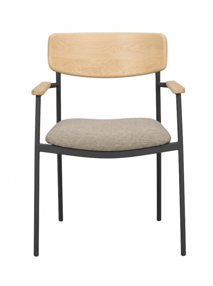 Armstoel \'Maymont\' - Donkerbeige in de groep Meubels / Zitmeubels / Stoelen bij Reforma (123082)