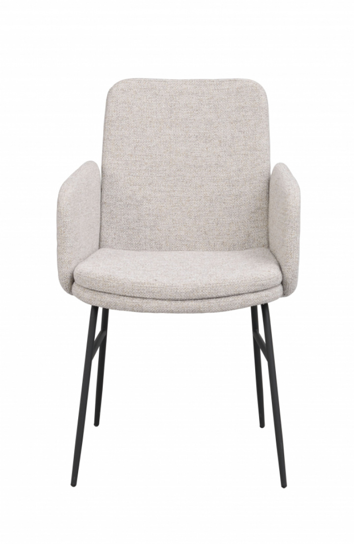Armstoel \'Conklin\' - Lichtbeige/zwart in de groep Meubels / Zitmeubels / Stoelen bij Reforma (123204)