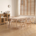 Eettafel \'Line\' 180 cm - Wit gepigmenteerd
