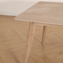 Eettafel \'Line\' 180 cm - Wit gepigmenteerd