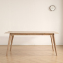 Eettafel \'Line\' 180 cm - Wit gepigmenteerd