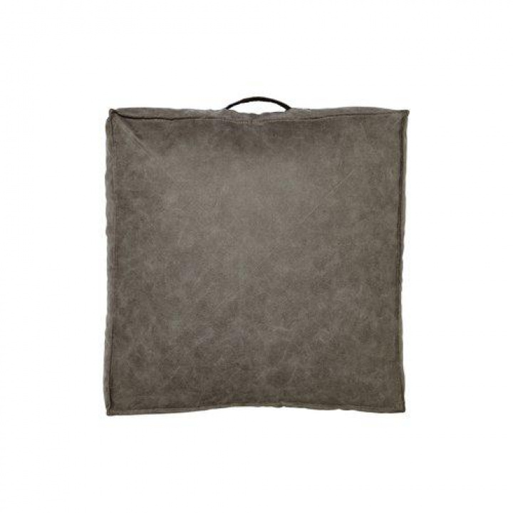 Zitpoef \'Lycke\' 50x50x15 - Donkerbruin in de groep Meubels / Banken / Zitpoefs & Voetensteunen bij Reforma (1284-49-162)