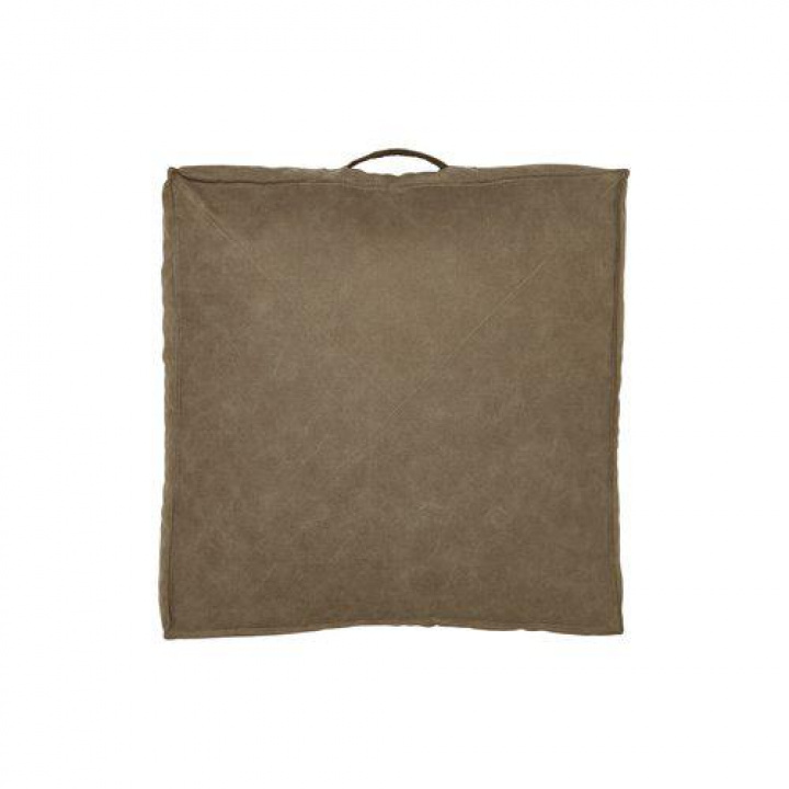 Zitpoef \'Lycke\' 50x50x15 - Bruin in de groep Meubels / Banken / Zitpoefs & Voetensteunen bij Reforma (1284-49-366)