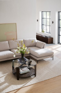 Bank \'Corwin\' Chaise longue rechts - Lichtbeige