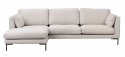 Bank \'Corwin\' Chaise longue links - Lichtbeige