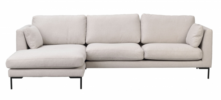 Bank \'Corwin\' Chaise longue links - Lichtbeige in de groep Meubels / Banken / 3-zits banken bij Reforma (129155)