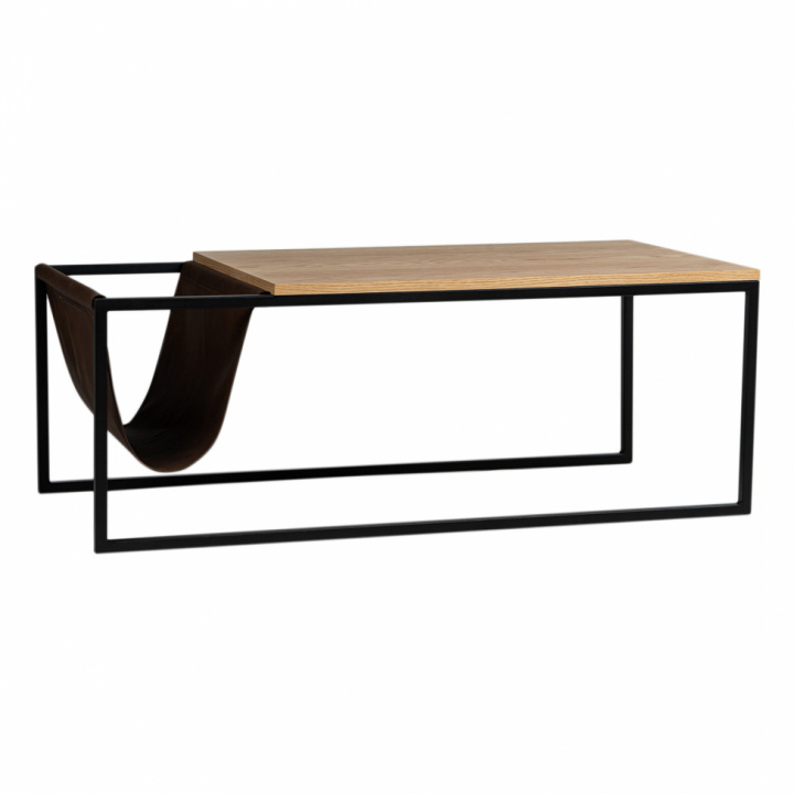 Salontafel incl. tijdschriftenrek \'Ylva\' - Natuurlijk/Zwart in de groep Meubels / Tafels / Salontafels bij Reforma (1315)