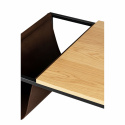 Salontafel incl. tijdschriftenrek \'Ylva\' - Natuurlijk/Zwart