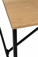Eettafel \'Vega\' 180x90cm - Natuurlijk/Zwart 