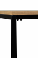 Eettafel \'Vega\' 180x90cm - Natuurlijk/Zwart 