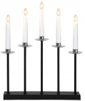Adventskaarsenhouder \'Greta\' - Zwart/Zilver