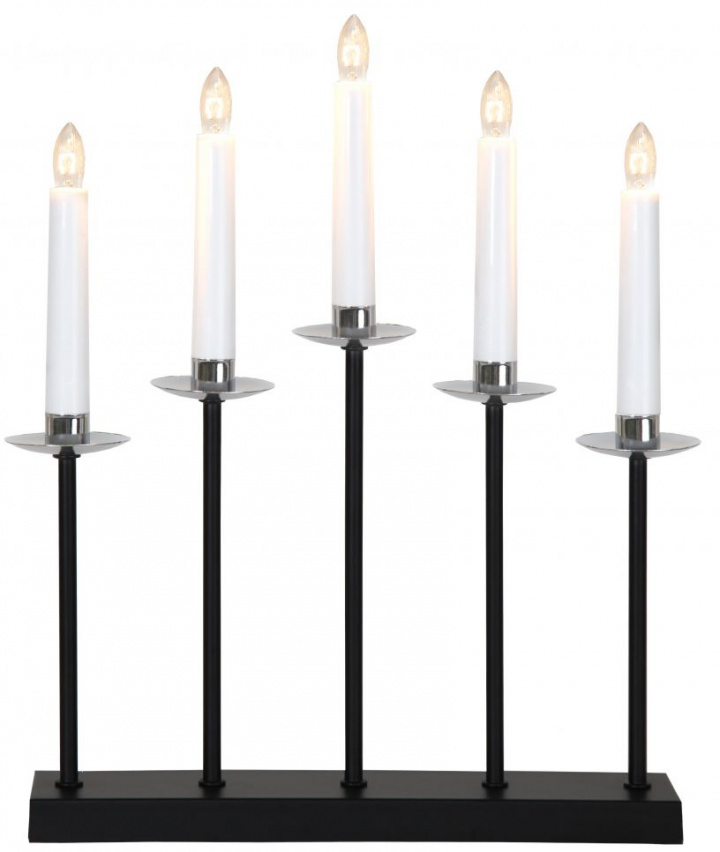 Adventskaarsenhouder \'Greta\' - Zwart/Zilver in de groep Verlichting / Lampen / Kerstverlichting bij Reforma (138-27)