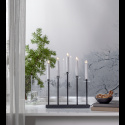 Adventskaarsenhouder \'Greta\' - Zwart/Zilver