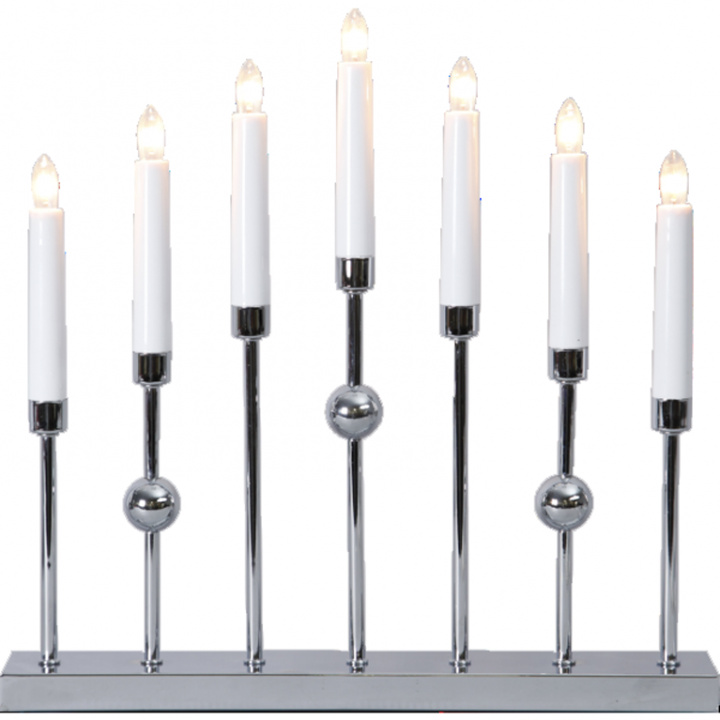 Kaarsenhouder \'Gustavo\' - Zilver in de groep Verlichting / Lampen / Kerstverlichting bij Reforma (138-54)