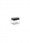 Hocker \'Milou\' Rechthoekig - Grijs