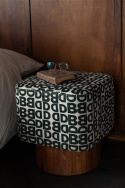 Hocker \'Monogram\' - Zwart/Wit