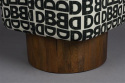 Hocker \'Monogram\' - Zwart/Wit