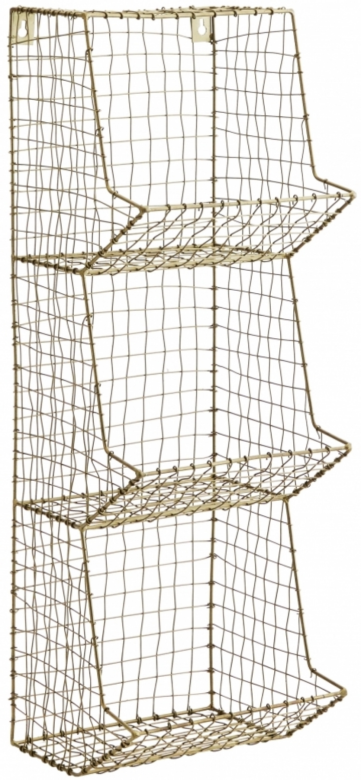 Wandplank \'Wire\' - Messing/IJzer in de groep Meubels / Planken & opslag / Wandplanken bij Reforma (14387AB)