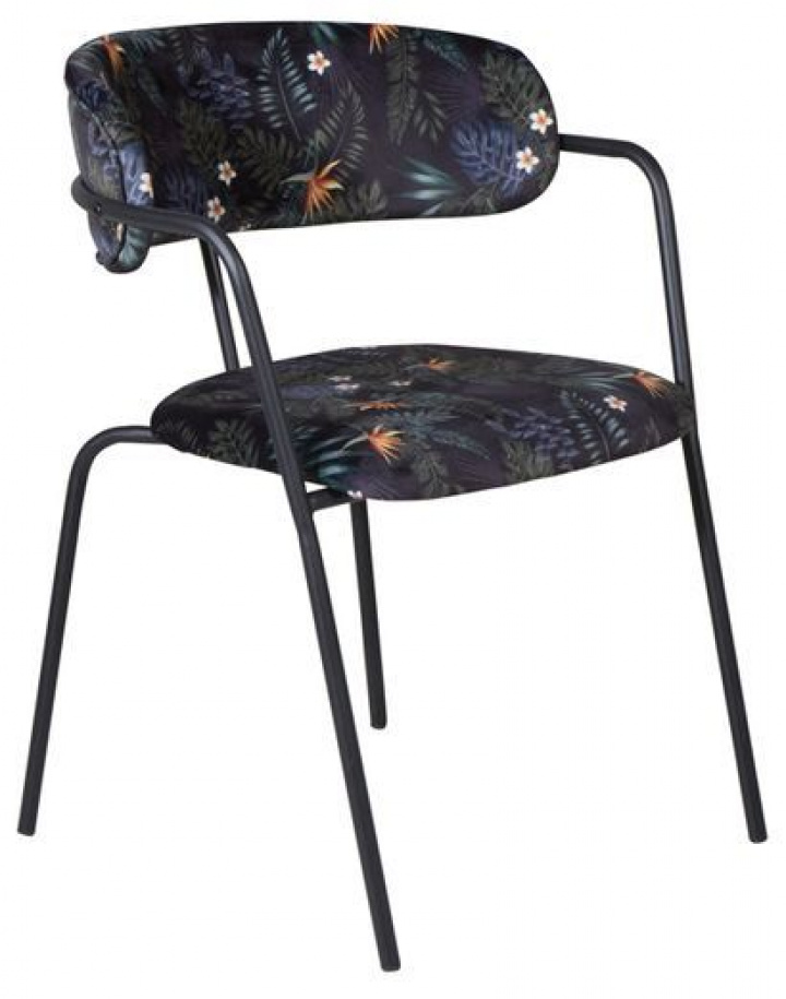 Stoel \'Glåmos\' - Zwart/Bloem in de groep Meubels / Zitmeubels / Stoelen bij Reforma (15021-894)