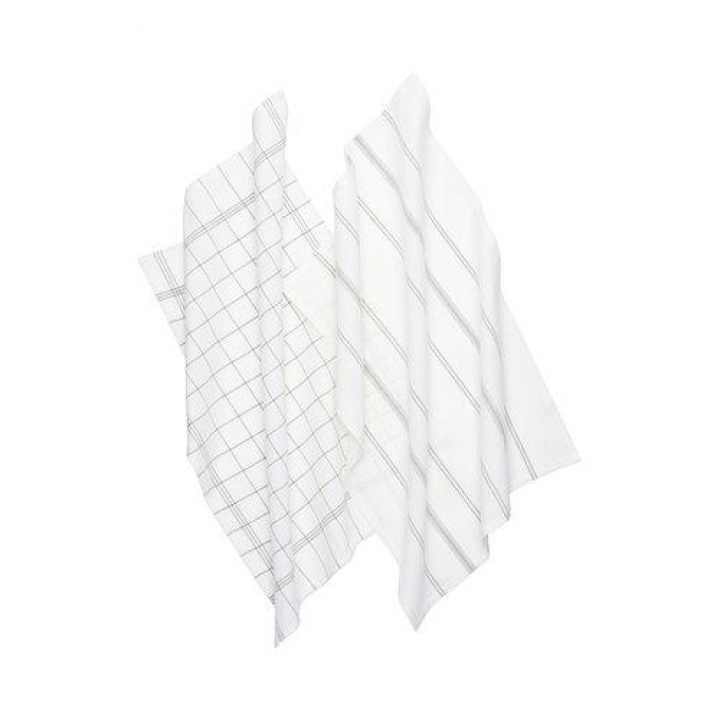 Keukenhanddoek \'Erin\' 50x70 - Beige/Wit in de groep Inrichting / Textiel bij Reforma (1511-73-177)