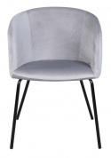 Stoel \'Astrid\' - Grijs/Zwart
