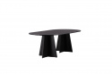 Eettafel \'Blomstermala\' 115x230cm - Zwart