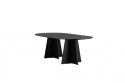 Eettafel \'Blomstermala\' 115x230cm - Zwart