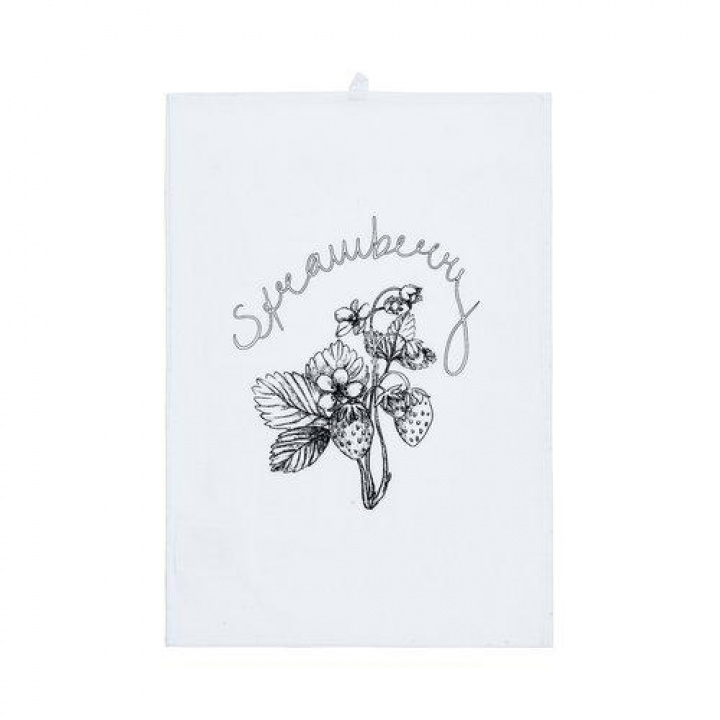 Keukenhanddoek \'Strawberry\' 47x70 - Wit in de groep Inrichting / Decoratie / Overige decoratie bij Reforma (1564-73-191)